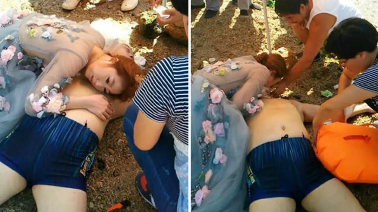Perawat Sigap Bantu Pria Tenggelam, Padahal Sedang Foto Prewed