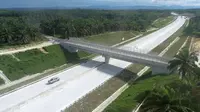 Progres konstruksi Tol Pekanbaru – Bangkinang telah mencapai 64 persen. (Hutama Karya)