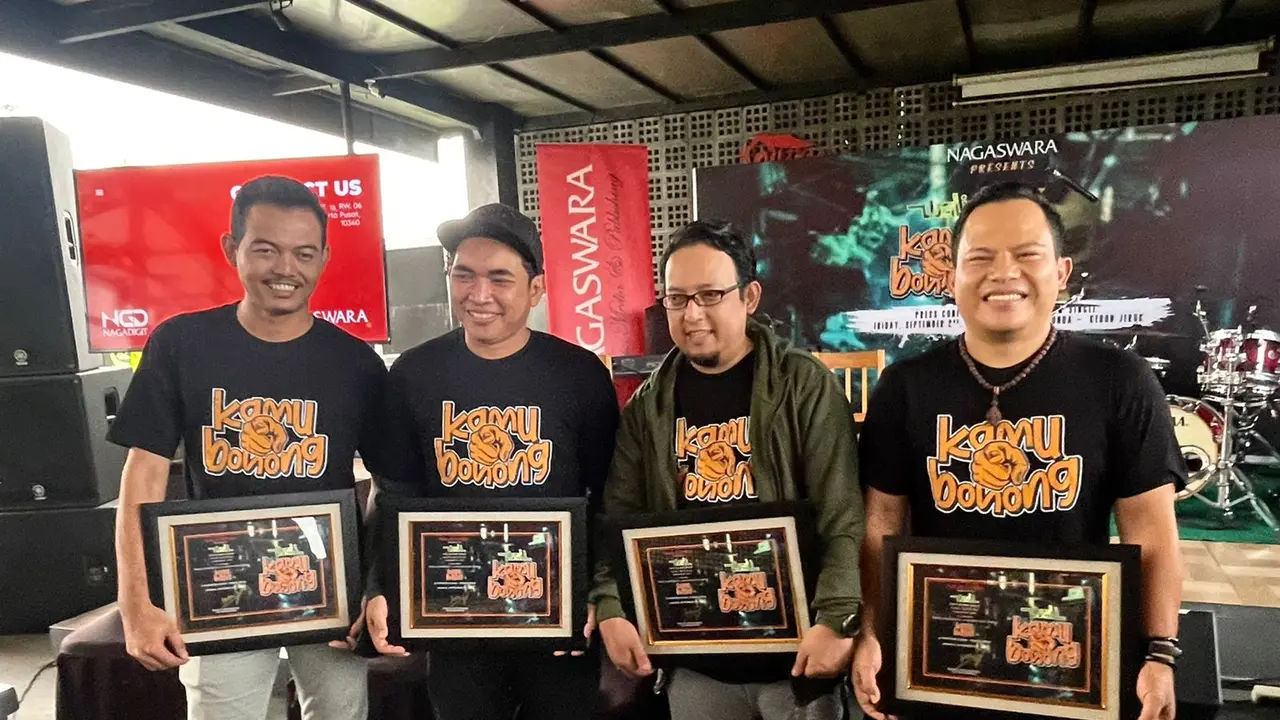 Wali Band saat merilis single berjudul Kamu Bohong ciptaan Apoy WALI. (Foto: Dok. Nagaswara)