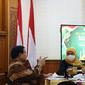 Ketua Umum Partai Gerindra Prabowo Subianto bersilaturahmi dengan Gubernur Jawa Timur Khofifah Indar Parawansa. (Istimewa)
