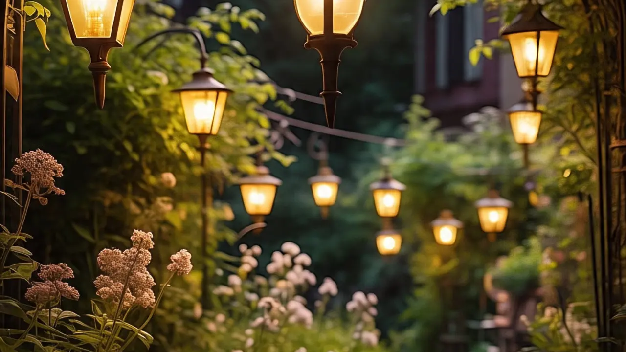 Desain Lampu Taman Estetik di Malam Hari