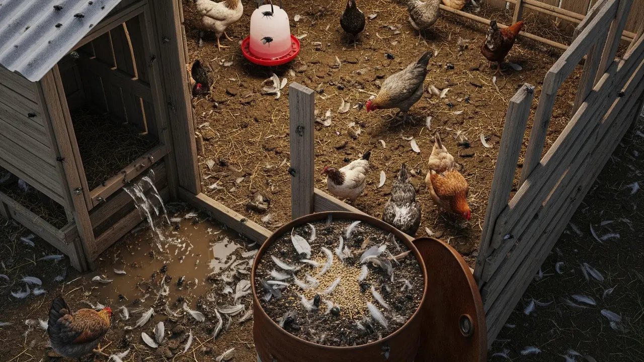 Kesalahan Desain Kandang Ayam yang Bikin Bau (AI)
