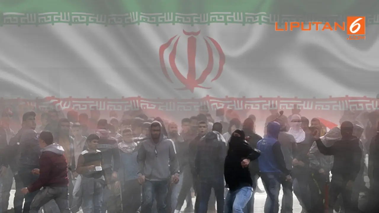 Banner Infografis Iran Terbelah