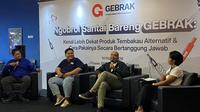 Gerakan Bebas TAR & Asap Rokok (GEBRAK) menggelar diskusi publik bertajuk “Ngobrol Santai Bareng GEBRAK: Kenal Lebih Dekat Produk Tembakau Alternatif & Cara Pakainya Secara Bertanggung Jawab” di Tangerang Selatan. (Istimewa)