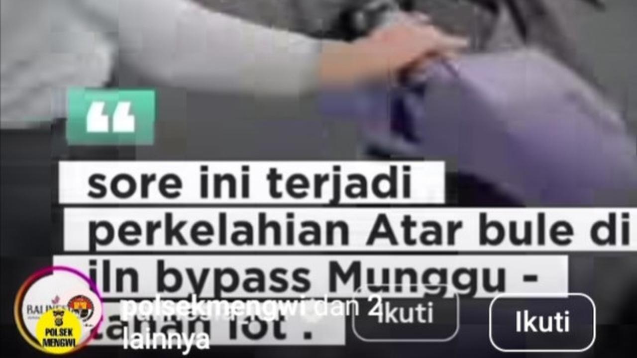 Tangkapan layar video viral dan FOTO dari pihak Polres Badung. (Istimewa).