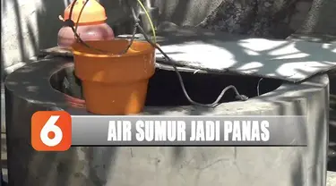 Air sumur di pemakaman umum kawasan Sidoarjo, Jawa Timur, tiba-tiba berubah jadi air panas.