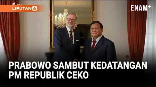 VIDEO: Transit di Praha, Prabowo Didatangi PM Ceko Petr Fiala