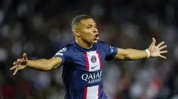 Paris Saint-Germain (PSG) sukses menjinakkan Juventus 2-1 pada matchday pertama Liga Champions 2022/2023 di Parc des Princes, Rabu (7/9/2022). (AP/Thibault Camus)