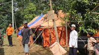 Bencana pergerakan tanah di Desa Malasari, Kecamatan Nanggung, Kabupaten Bogor terus meluas. (Liputan6.com/Achmad Sudarno)