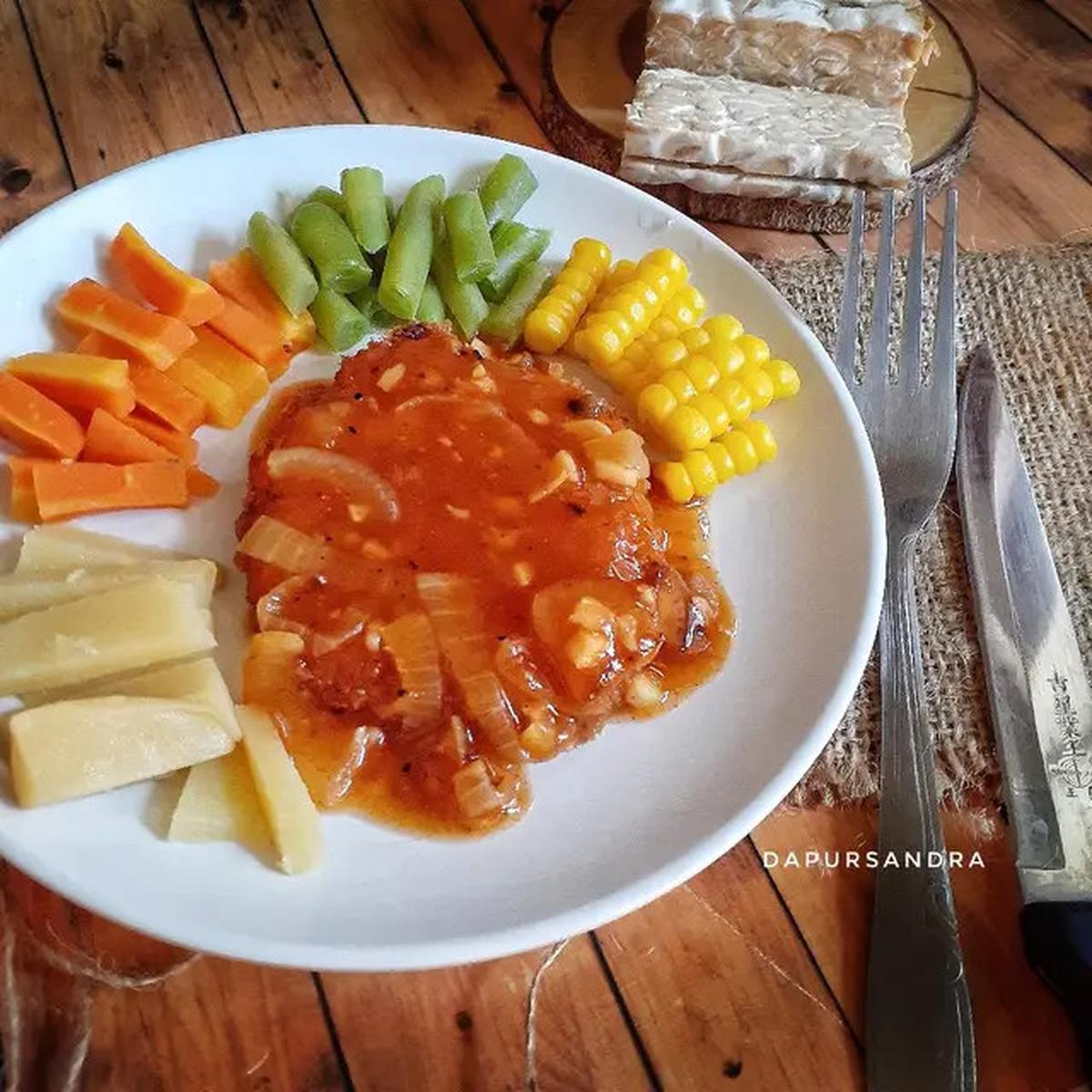Ilustrasi Steak Tempe