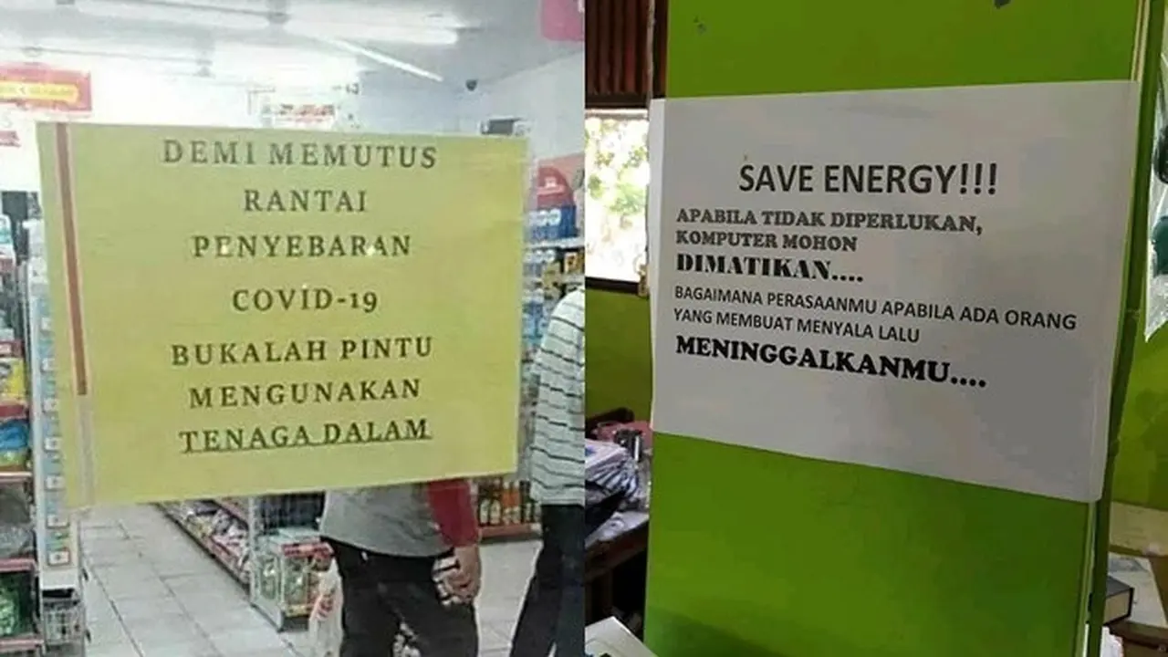 6 Pengumuman Nyeleneh di Tempat Umum Ini Bikin Gagal Paham