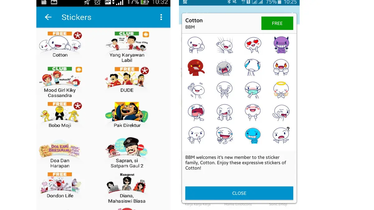 Bbm stickers deals