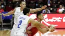 Pebasket Indonesia, Kaleb Ramot, saat melawan Thailand pada SEA Games 2019 di Mall Of Asia Arena, Manila, Filipina, Rabu (4/12). Indonesia kalah 76-98 dari Thailand. (Bola.com/M Iqbal Ichsan)