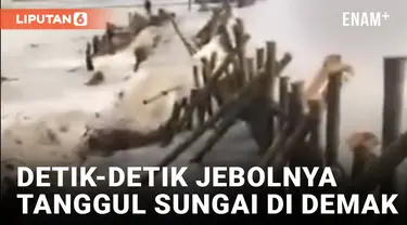 Tanggul Sungai Jratun di Demak Jebol Saat Proses Perbaikan