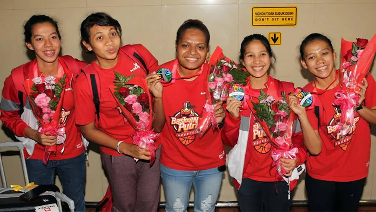 Timnas Basket Putri Indonesia Kembali ke Tanah Air