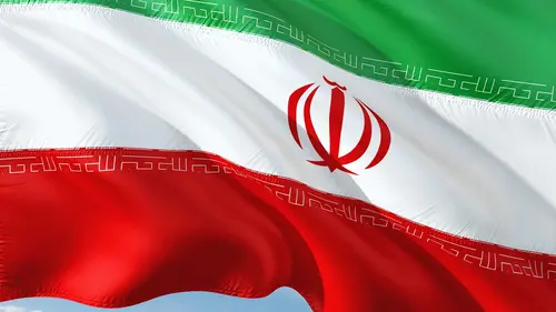 Ilustrasi bendera Iran.