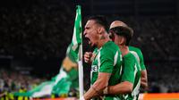 Selebrasi gol Antony pada laga Real Betis vs Nottingham Forest pada laga Liga Europa 2025/2026 -&nbsp;AP Photo/Jose Breton