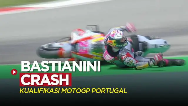 Berita video highlights kualifikasi MotoGP Portugal 2022, di mana Johann Zarco meraih pole position, sedangkan Enea Bastianini mengalami crash, Sabtu (23/4/2022).