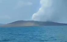 Kondisi Terkini Erupsi Anak Krakatau dari KRI Lepu