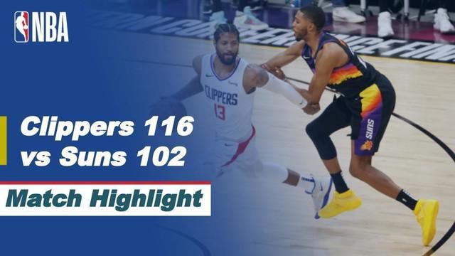 Berita Video, Highlights Final Wilayah Barat NBA 2021 Antara Phoenix Suns Vs LA Clippers, pada Selasa (29/6/2021)
