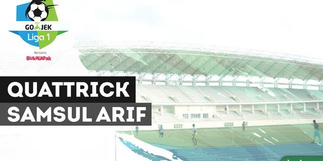 VIDEO: Quattrick Samsul Arif pada Laga Mitra Kukar Vs Barito Putera