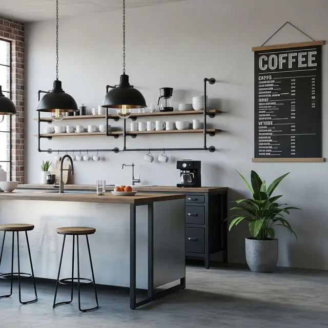 Model Dapur Minimalis Ala Cafe (Gemini AI)