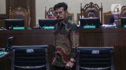 Majelis Hakim Pengadilan Tipikor menjatuhkan hukuman kepada mantan Menteri Pertanian (Mentan) Syahrul Yasin Limpo (SYL) selama 10 tahun penjara. (Liputan6.com/Angga Yuniar)