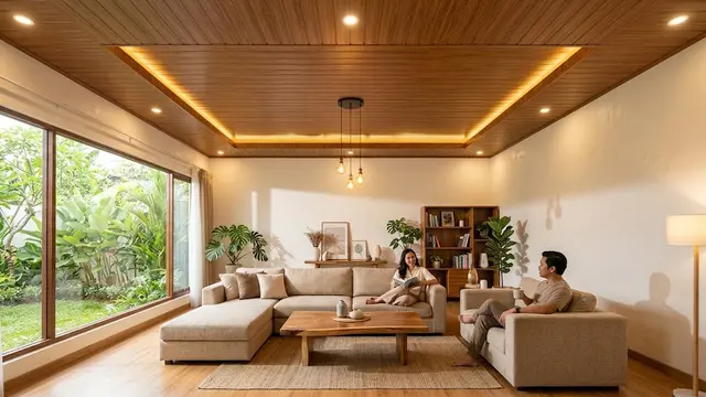 Model Plafon PVC untuk Interior Rumah Estetik/AI Generated