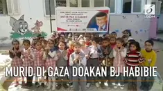 Sekumpulan anak-anak di jalur Gaza gelar doa bersama untuk kesembuhan BJ Habibie.