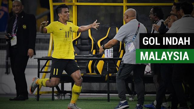 Berita video momen gol indah Malaysia ke gawang Vietnam pada leg I Final Piala AFF 2018, Selasa (11/12/2018).