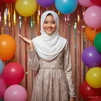 Gaun Pesta Remaja Berhijab (created by AI)