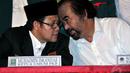 Cak Imin dan Surya Paloh ikut menghadiri acara deklarasi dukungan partai di kantor DPP PDIP, Lenteng Agung, Jakarta, Rabu (14/05/2014) (Liputan6.com/Johan Tallo).