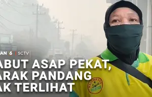 Kabut Asap Pekat, Jarak Pandang Tak Terlihat