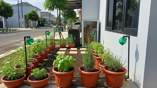Ide Kebun Mini di Rumah dengan Sistem Irigasi Tetes Herbal
