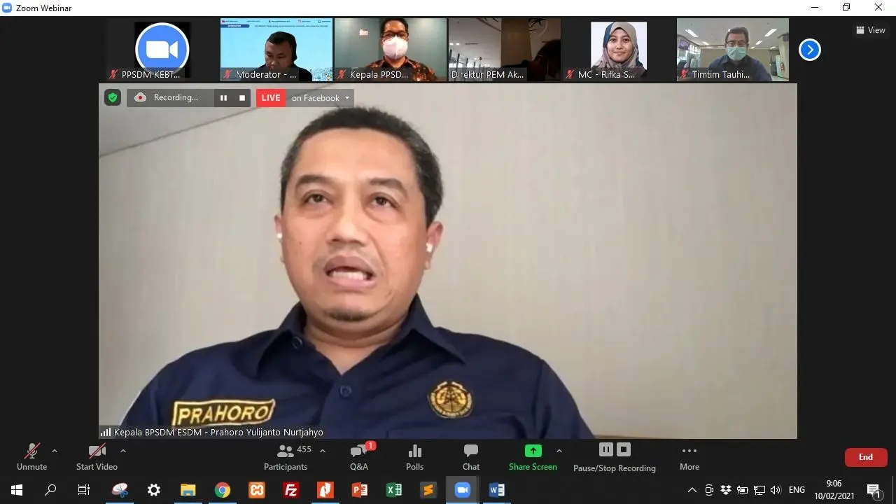 Kepala Badan Pengembangan Sumber Daya Manusia ESDM Prahoro Yulijanto Nurtjahyo.