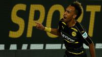 9. Pierre-Emerick Aubameyang (Dortmund) - 31 gol dalam 41 laga. (AFP/Odd Andresen)