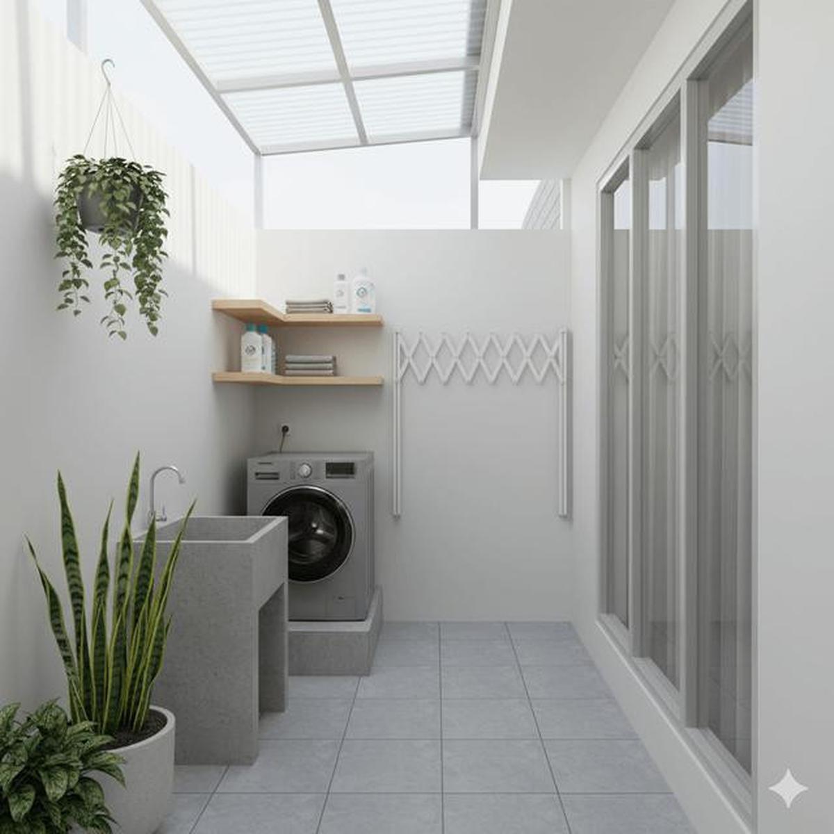 7 Desain Teras Rumah Sempit Muat untuk Usaha Laundry, Solusi Bisnis Rumahan Efisien