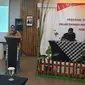 Ketua Bawaslu Kabupaten Garut Ipa Hafsiah Yakin, dalam Sosialisasi Pengawasan Berita Bohong Menghadapi tahun Politik 2024, Selasa (13/12/2022). (Liputan6.com/Jayadi Supriadin)