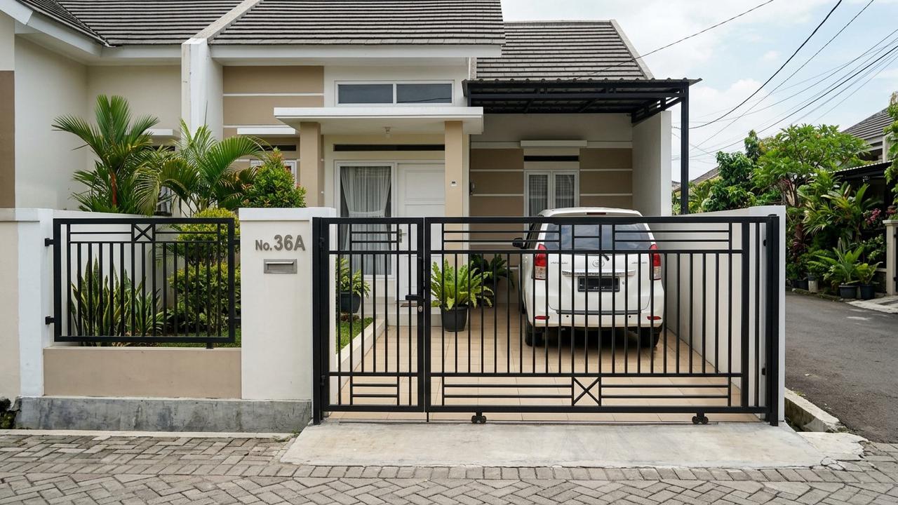 8 Model Gerbang Besi Hollow untuk Rumah Tipe 36, Bikin Fasad Minimalis Makin Estetik