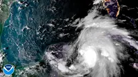 Pantauan pergerakan Badai Michael dari ruang angkasa (AP/NOAA)