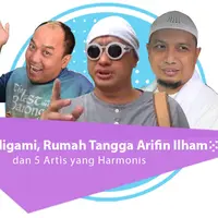 Poligami, Rumah Tangga Arifin Ilham dan 5 Artis yang Harmonis. (Foto: Nurwahyunan, Youtube, Liputan6.com, Desain: Nurman Abdul Hakim/Bintang.com)