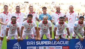 Starting XI Malut United dalam laga pekan ketiga BRI Super League 2025 di Jakarta International Stadium, Sabtu (23/8/2025). (Dok. Malut United)