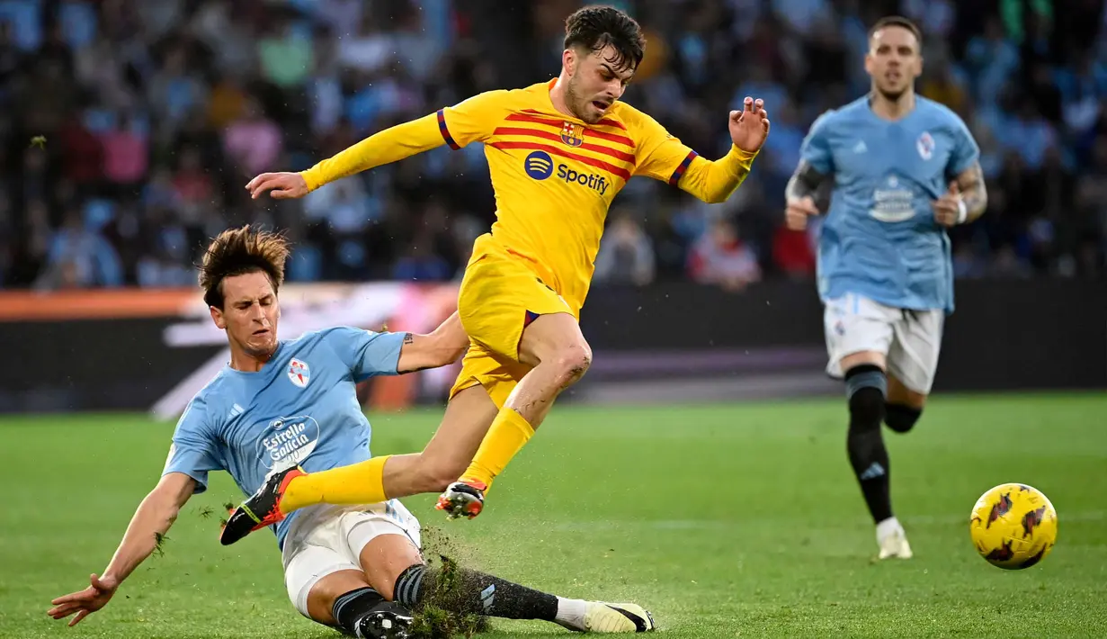 Barcelona berhasil meraih poin penuh pada laga pekan ke-25 LaLiga Spanyol 2023/2024.  (MIGUEL RIOPA/AFP)