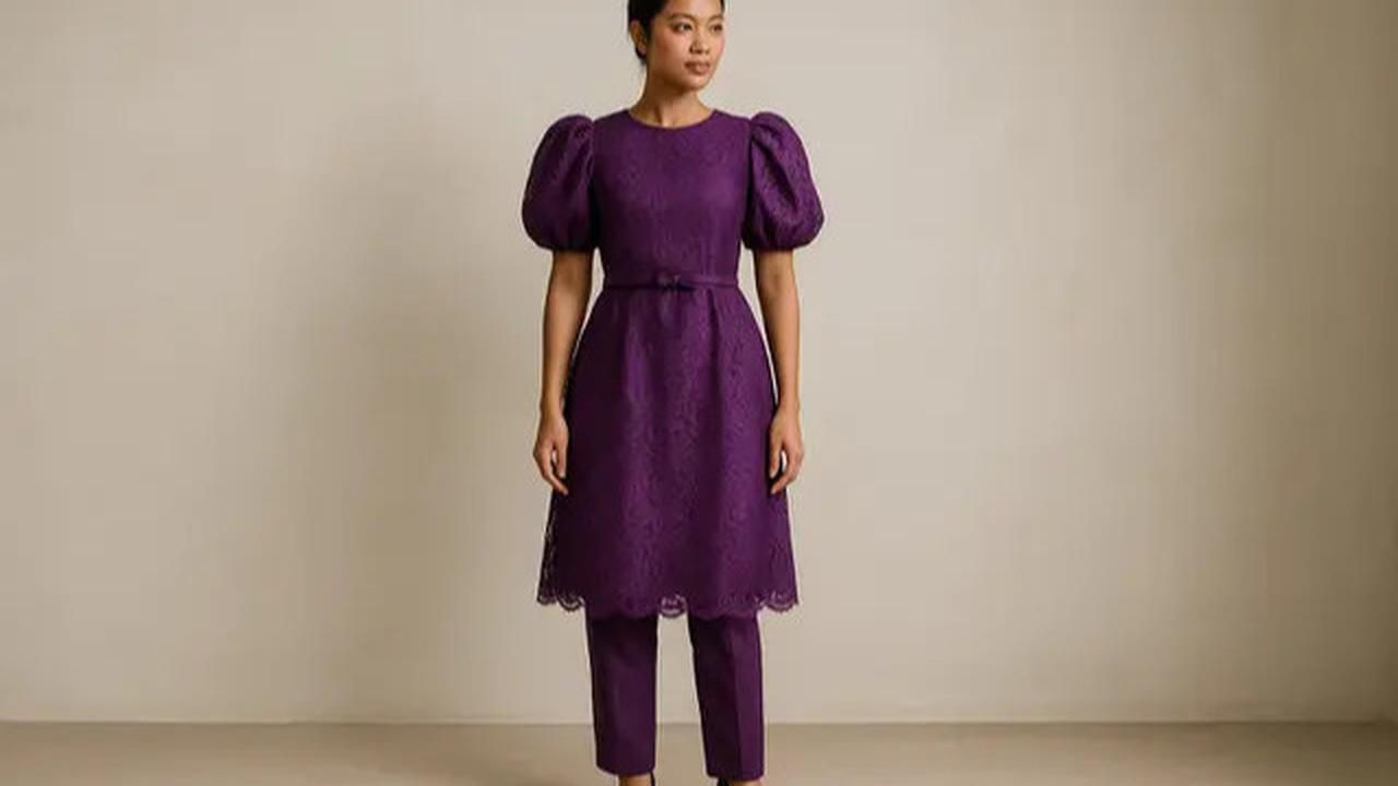 7 Model Gamis Brokat Selutut Non Hijab yang Sopan dan Elegan, Anti Kaku