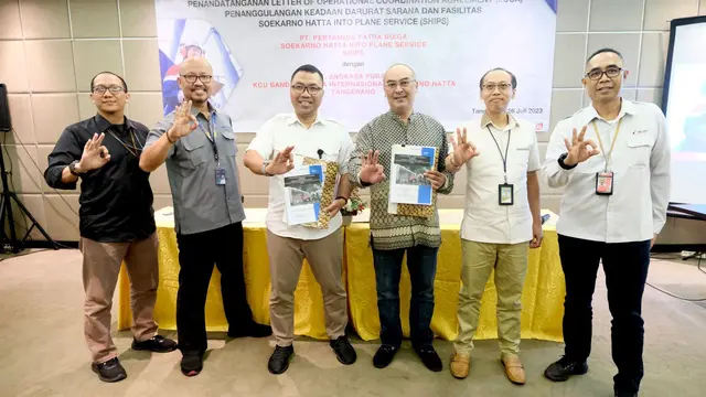 PT Pertamina bekerjasama dengan PT Angkasa Pura II terkait kerjasama penanggulangan keadaan darurat Soekarno Hatta Into Plane Service. Dok Pertamina