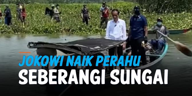 VIDEO: Jokowi Naik Perahu Seberangi Sungai untuk Sapa Warga Cilacap