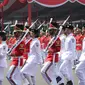 Paskibraka putri dari Jawa Barat, Tarrisa Maharani Dewi, terpilih mengemban tugas sebagai Pembawa Baki Sang Saka Merah Putih pada upacara HUT ke-73 RI