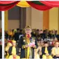 Wali Kota Tarakan, dr.H.Khairul, M.Kes di Upacara Peringatan Hari Jadi Ke-26 Kota Tarakan di halaman Tarakan Art and Convention Center.