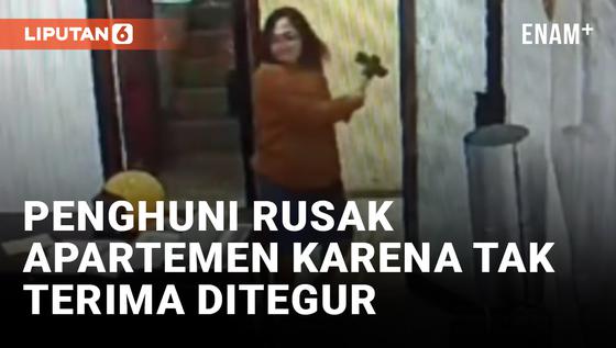 VIDEO: Kesal Ditegur karena Taruh Toren Air Sembarangan, Penghuni Rusak Apartemen di Duren Sawit