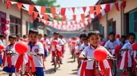 Menghias Sepeda 17 Agustus Cukup dengan Barang Sehari-Hari, Kreasi Unik Rayakan Kemerdekaan